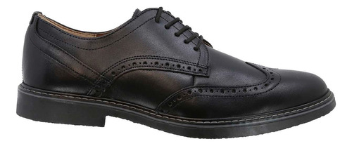 Zapato De Piel Bostoniano Triples  Enzo 35804 Negro Hombre