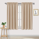 Cortinas Para Habitación Y Sala, 2 Unidades, Beige