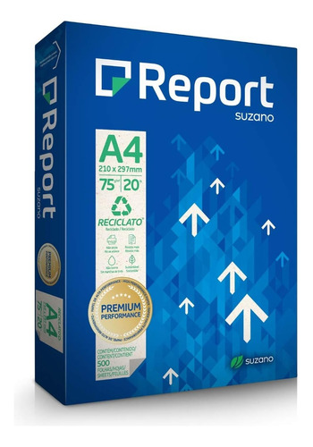 Papel A4 Reciclado Reciclato Report 75g Alta Qualidade