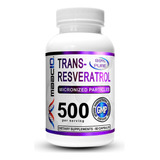 Trans- Resveratrol De 500 Mg 99% Puro + Bioperina (60 Caps.)