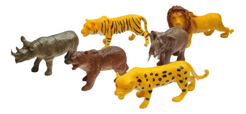 Set Animales De Juguete Didacticos Salvajes Selva En Bolsa