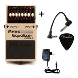 Pedal Boss Geb-7 Bass Equalizer Contrabaixo + Fonte Palheta