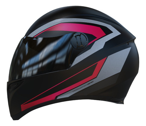 Casco Integral Moto Vertigo V50 Phantom Fucsia Fluo Mate