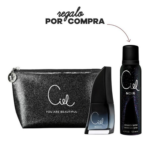 Perfume Ciel Noir X 50 Ml + Desodorante Regalo Necesser