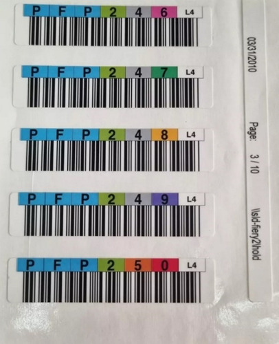 Etiqueta De Codigo De Barras Para Data Cartridge Lto4 Unidad