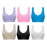 6 Paquete De Brasier Push Up Color Sujetador Sin Varillas