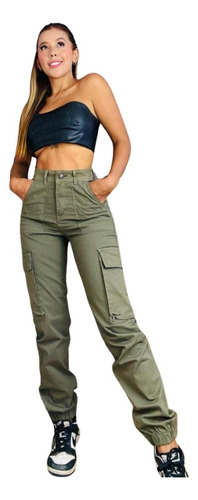 Pantalón Dama Jeans Cargo 