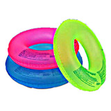 2 Dona Neon Flotador Salvavidas Inflable Grande #90 +8años 