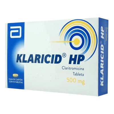 Klaricid Hp Tabletas 500 Mg, 10 Tabletas | Meses sin interés