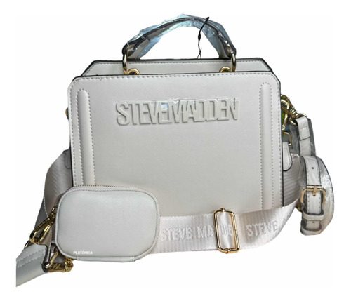 Bolsa Steve Madden Cream Bevelyn (original/importado)