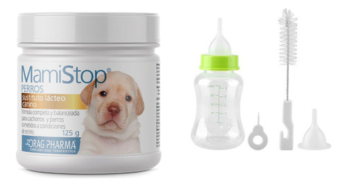 Pack Mamistop Perrito 125 Ml + Mamadera De 150 Ml 