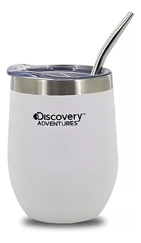 Mate Vaso Discovery Acero Inoxidable 350 Ml Tapa + Bombilla