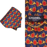 Gravata Chanel Paris 100% Seda Monograma Semi Nova Promoção 