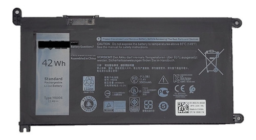 Batería Yrdd6 Para Laptop Dell ® 11.4v 42wh 3500 Mah