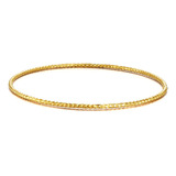 Pulsera Esclava Dorada Mujer Bañada Oro 18k Diámetro 6.5 Cm