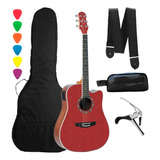 Kit Violão Strinberg Cd40c Wr Cromo Elétrico + Acessórios