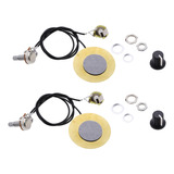 2x Pickup Piezo Transductor Precableado Amplificador Para