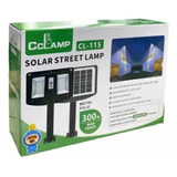 Lampara Calle Reflector Doble Panel Energía Solar 300w Cl115