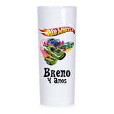 30 Copos Long Drink Hot Wheels Personalizado Com Nome