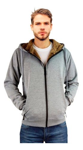 Chaqueta Hombre Invierno. Forro Piel Con Gorro. Xs A Xl