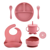 Set De Vajilla De Alimentación Para Bebe Utensilios Silicona