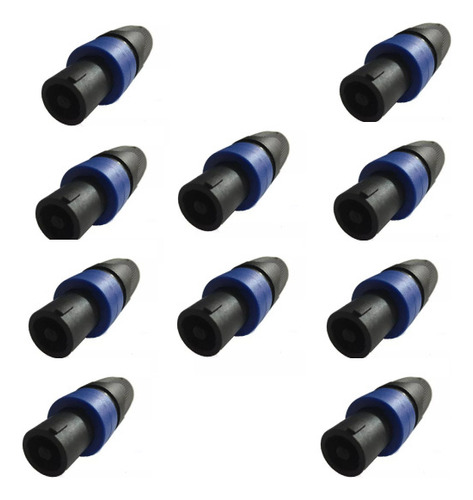 Pack 10 Ficha Speakon 4 Contactos Artekit Snl4 Conector Moon