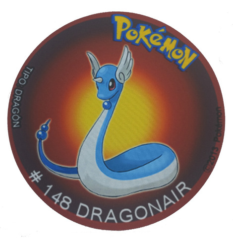 Mousepad De Tazo Pokemon De Modelo #148 Dragonair