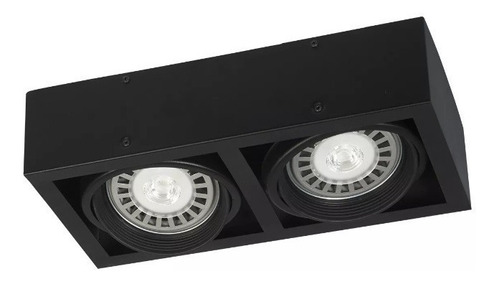 Plafón 2 Luces Ar111 Led 12w Dimerizable Moderno Spot