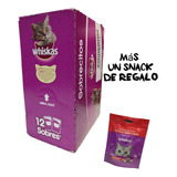 Whiskas Alimento Húmedo Sobrecito 12 Unid + Snack De Regalo