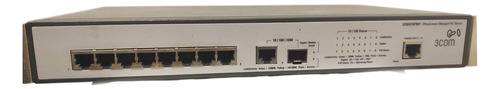 Switch 8 Portas Poe 1 Uplink Gigabit 1 Sfp Gerenciável 3com 