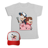 Gravity Falls Camiseta + Gorra  Combo Para Niños