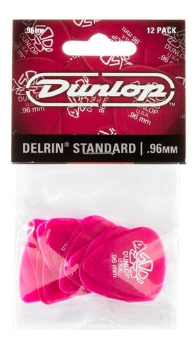 Palhetas Dunlop Delrin 500 0,96mm  - 12 Un Pacote