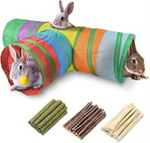 Túnel Plegable De 3 Vías Para Gatos, Tubo De Conejo, Tubo