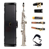 Sax Soprano Reto Eagle Sp502 N Sp502n Niquelado C/acessorios