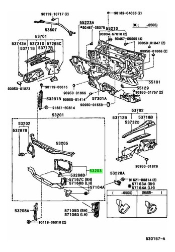 Base Faro Soporte Radiador Toyota Baby Camry  Foto 3