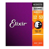 Cuerdas De Guitarra Electroacustica Elixir Bronce 012-53