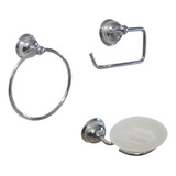 Kit Set Accesorios Baño Hidromet Hold X 3 Piezas