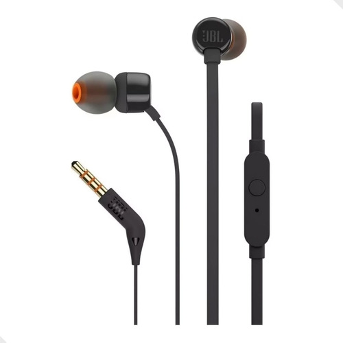 Fone De Ouvido Com Fio In-ear Jbl Tune 110 Black Com Grave