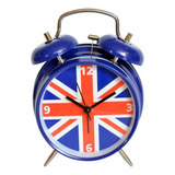 Reloj Despertador Retro England Inglaterra Color Azul