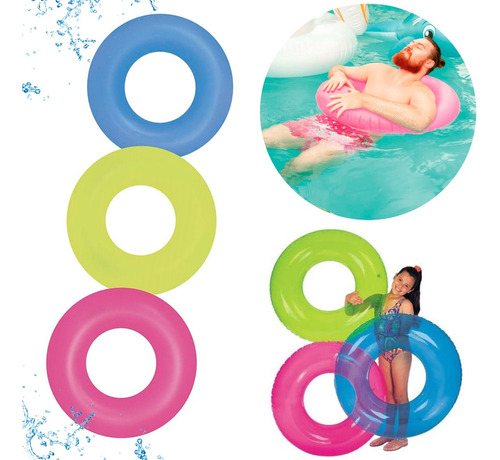 Boia Inflável Neon 90cm P/ Piscina, Praia Ou Decoração 1 Un