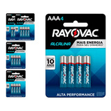 20 Pilhas Alcalinas Aaa Rayovac  (5  Cart)