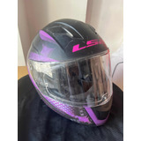 Casco Ls2 Stream Evo Talle Xs Negro Y Rosa