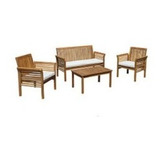 Set Living Exterior Madera Veneto 4 Personas