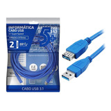 Cabo Extensor Usb 3.0 Super Speed 2 Metros