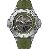 Reloj Cat Hombre Ma15523133 Verde Plateado Original