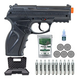 Pistola Pressão Co2 C11 Bbs Aço 6mm 200 Esferas + 10 Co2