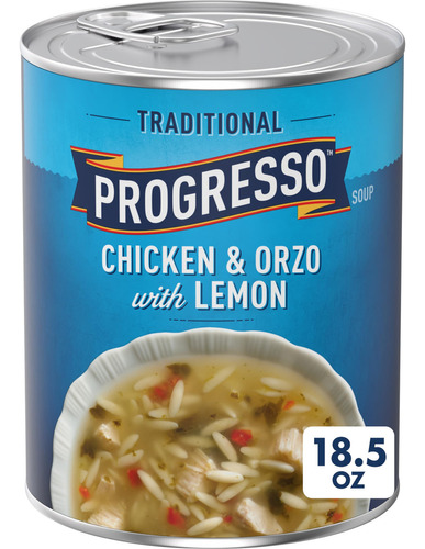 Progresso Tradicional, Pollo Y Orzo Con Sopa Enlatada De Lim