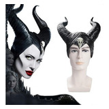 Máscara De Halloween Maleficent Lady, Chapéu De Chifre De Lu