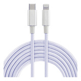 Cabo Lightning Para iPhone 14 13 12 Usb-c 2 Metro Resistente Cor Branco