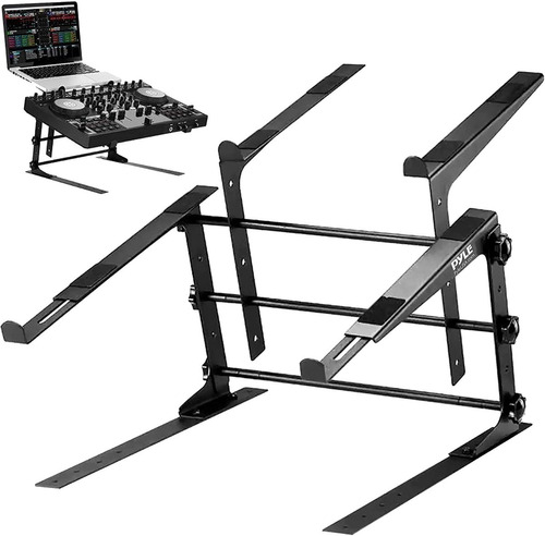 Pyle Portable Dual Laptop Stand - Mesa De Pie Universal Con